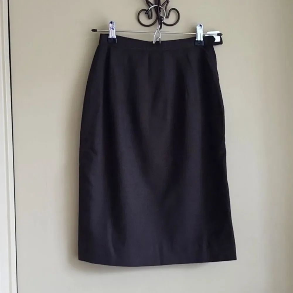 Vintage 1960s Chocolate Brown Skirt Suit